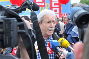 1 Mayıs gösteri Gijon, İspanya