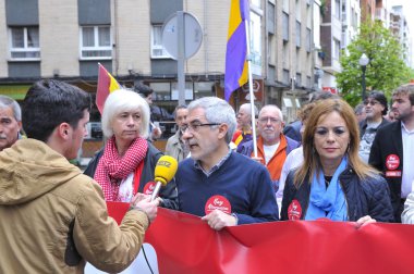 1 Mayıs gösteri Gijon, İspanya