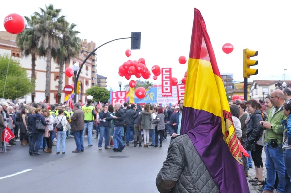 1 Mayıs gösteri Gijon, İspanya — Stok fotoğraf