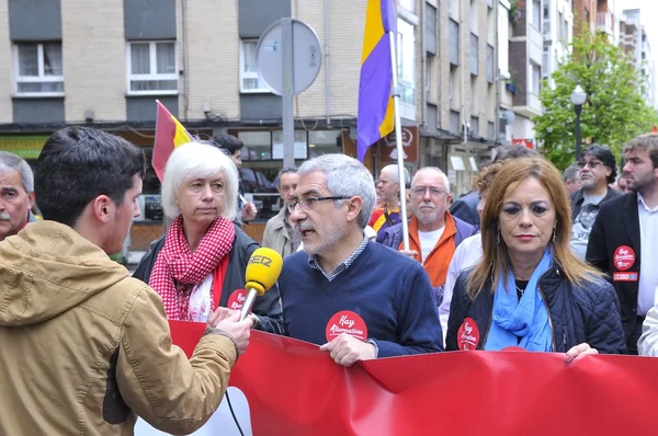 1st May demonstration in Gijon, Spain — Stock Photo, Image