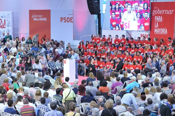 Rajd z hiszpańska Socjalistyczna Partia Robotnicza (Psoe) w Gijon — Zdjęcie stockowe