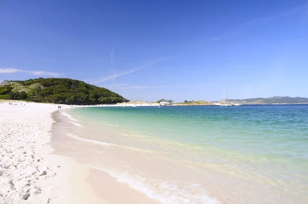 Praia de Rodas em Ilhas Cies . — Fotografia de Stock