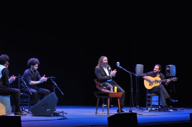 Diego el Cigala Flamenko şarkıcısı konserde Gijon.