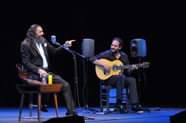 Diego el Cigala Flamenko şarkıcısı konserde Gijon.