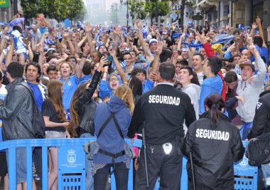 Liga Adelante İspanyol futbol Lea yükselmeye kutlama