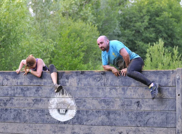 Farinato Race - extreme obstakel race in Leon, Spanje. — Stockfoto