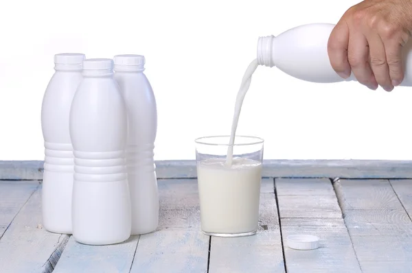 Milk bottles — Stock Photo, Image