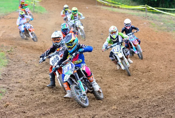 Motocross w Valdesoto, Hiszpania. — Zdjęcie stockowe