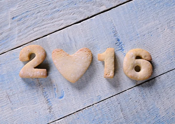 2016 homemade cookies — Stock Photo, Image