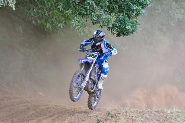 Motocross in Valdesoto, Spain. clipart