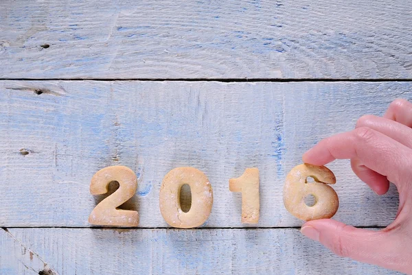 2016 homemade cookies — Stock Photo, Image