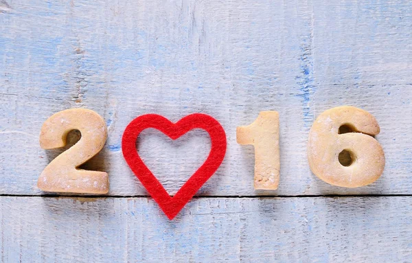 2016 homemade cookies — Stock Photo, Image