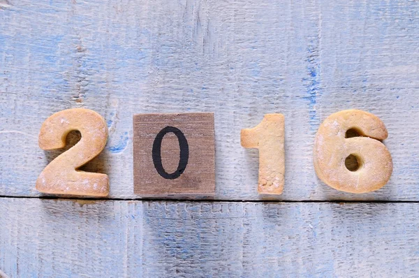 2016 homemade cookies — Stock Photo, Image