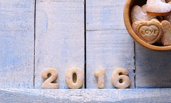 2016 homemade cookies — Stock Photo, Image