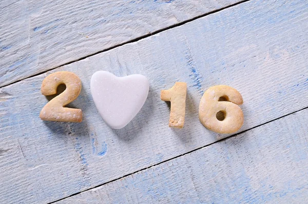 2016 homemade cookies — Stock Photo, Image