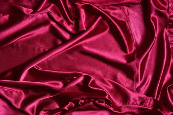 Rippled pink satin from above — Stock Photo, Image