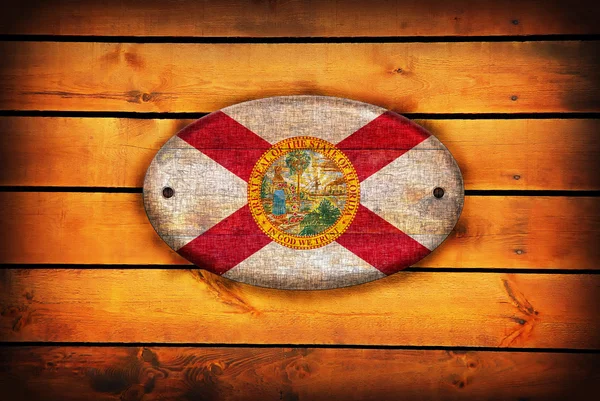 Bandera de madera de Florida . —  Fotos de Stock