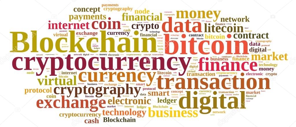 Words cloud with Blockchain