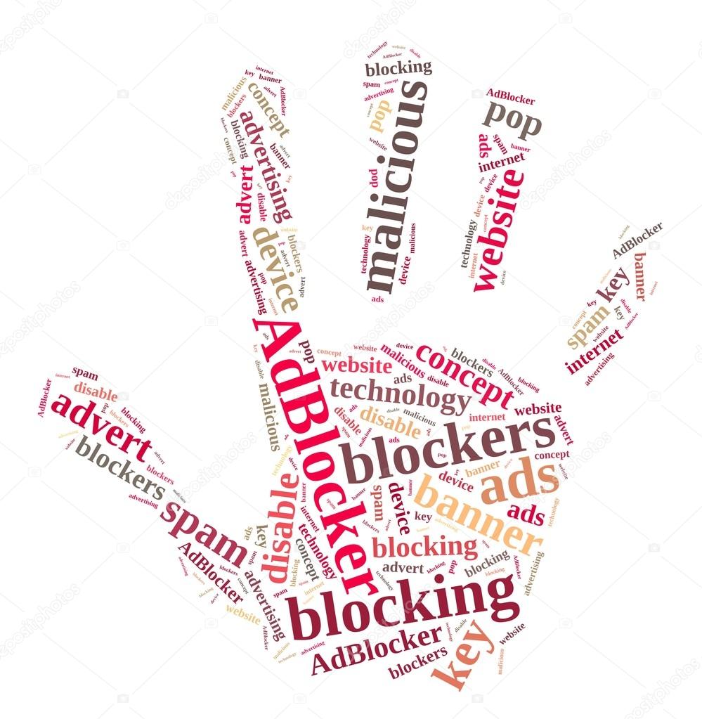 Word cloud on ad blockers.