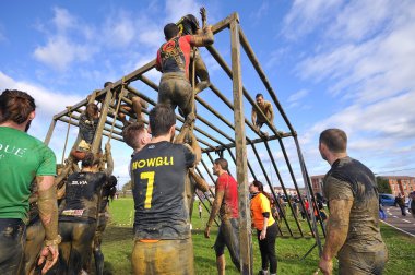 Farinato yarış - aşırı engel yarış Gijon, İspanya. 