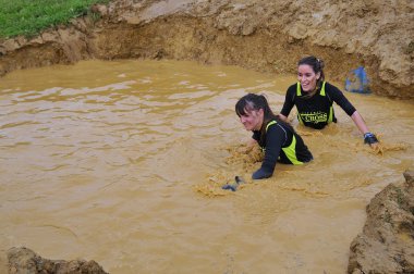 Farinato yarış - aşırı engel yarış Gijon, İspanya. 