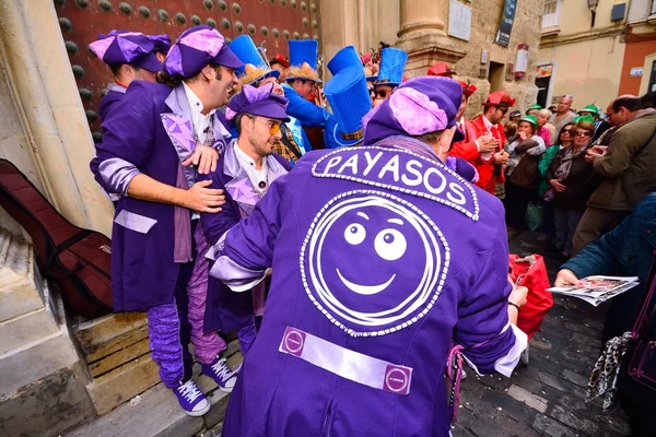 Typische carnaval koor (chirigota) in Cadiz. — Stockfoto