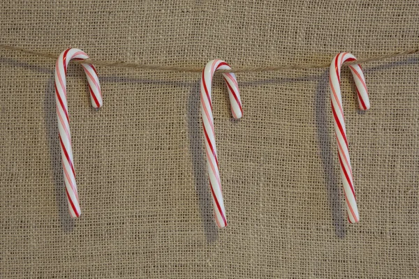 Rustic Candy Canes — Stock Photo, Image