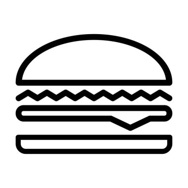 Hamburger düz çizgi simgesi siyah renkli.