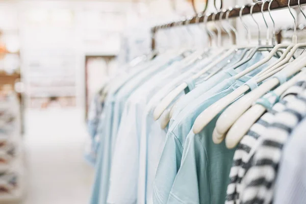 Fondo Ropa Casa Tonos Azules Grises Naturales Tienda Artículos Para —  Fotos de Stock