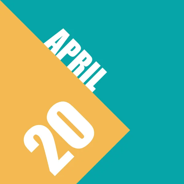 Kwietnia Dzień Miesiąca Ilustracja Daty Napis Pomarańczowym Niebieskim Tle Wiosna — Zdjęcie stockowe