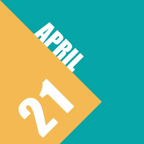 Kwietnia Dzień Miesiąca Ilustracja Daty Napis Pomarańczowym Niebieskim Tle Wiosna — Zdjęcie stockowe