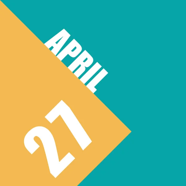 April Dag Van Maand Illustratie Van Datum Inscriptie Oranje Blauwe — Stockfoto