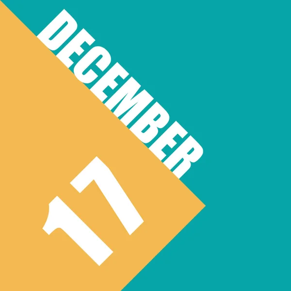 Den December Dag Månaden Illustration Datum Inskription Orange Och Blå — Stockfoto
