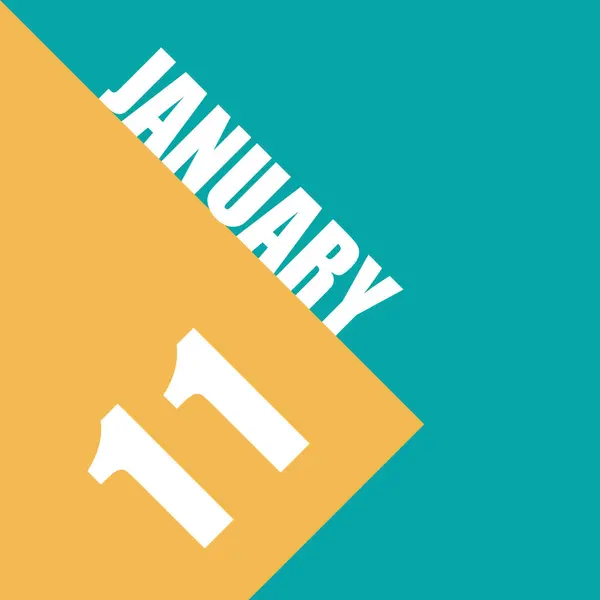 Den Januari Dag Månaden Illustration Datum Inskription Orange Och Blå — Stockfoto
