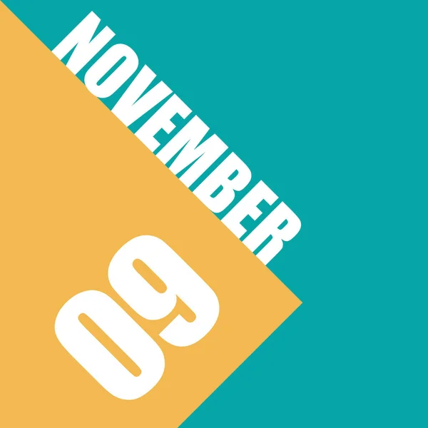 November Tag Des Monats Illustration Der Datumseinschreibung Auf Orangefarbenem Und — Stockfoto