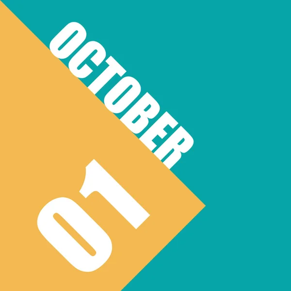 Oktober Tag Des Monats Illustration Der Datumsbezeichnung Auf Orangefarbenem Und — Stockfoto