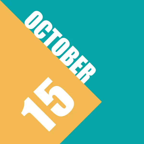Oktober Tag Des Monats Illustration Der Datumseinschreibung Auf Orangefarbenem Und — Stockfoto