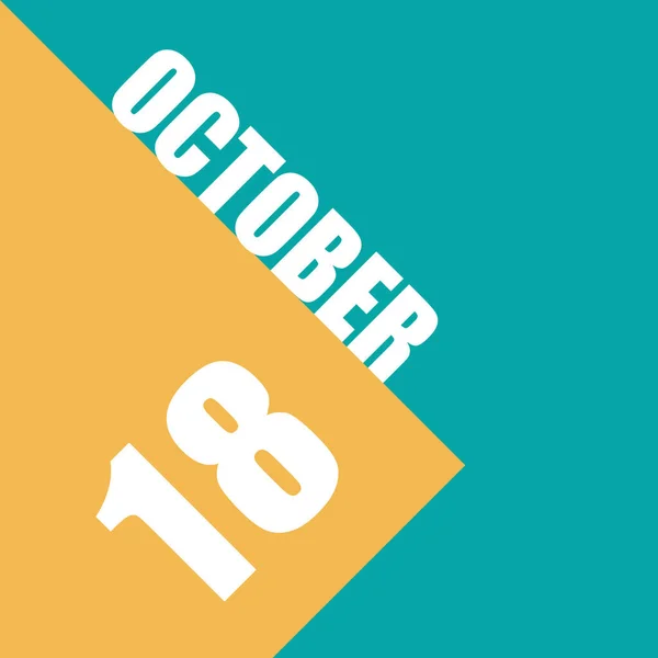 Oktober Tag Des Monats Illustration Der Datumseinschreibung Auf Orangefarbenem Und — Stockfoto