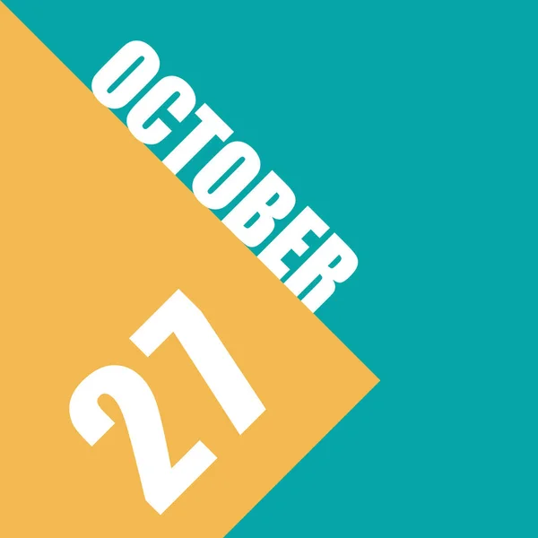 Oktober Tag Des Monats Illustration Der Datumsbezeichnung Auf Orangefarbenem Und — Stockfoto