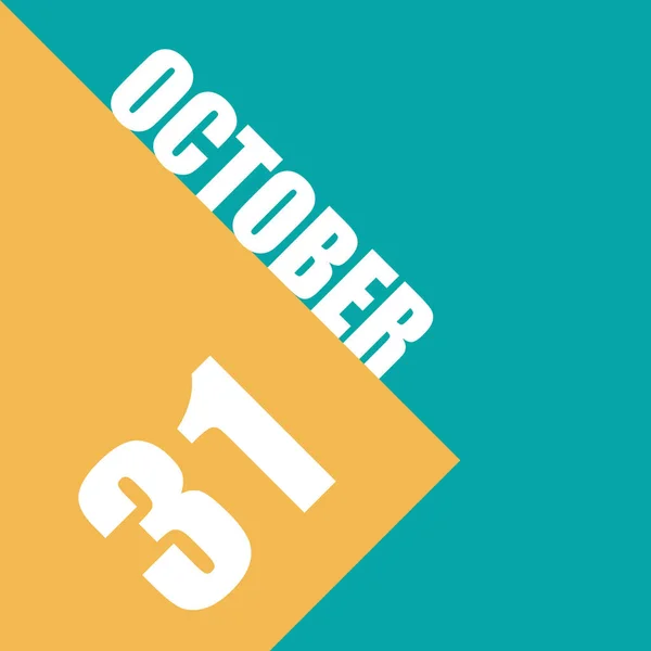 Oktober Tag Des Monats Illustration Der Datumsbeschriftung Auf Orangefarbenem Und — Stockfoto