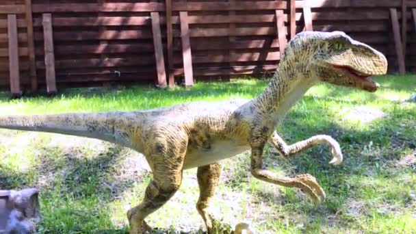 Modèle Animé Ancien Dinosaure Dilophosaurus Pleine Longueur Ancien Reptile Avec — Video