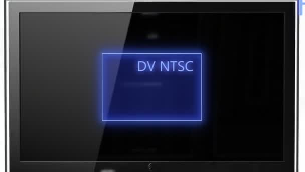 Concepto de relación de aspecto NTSC comparado con FULL HD — Vídeos de Stock