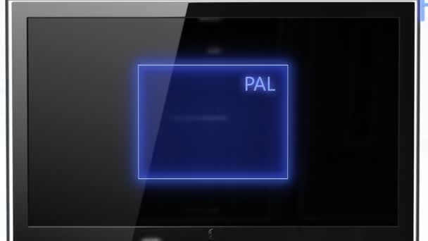Концепция соотношения сторон PAL по сравнению с FULL HD — стоковое видео