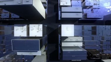 Modern kent üzerinde uçuş