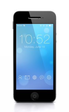 mavi ekran ile akıllı telefon