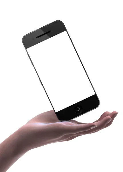 Smartphone avec écran blanc — Photo