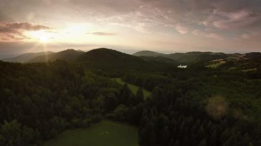 Sunset mountain üzerinde