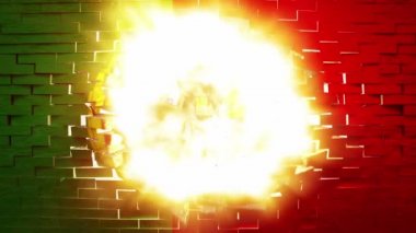 Portekiz bayrağı ile patlayan duvar