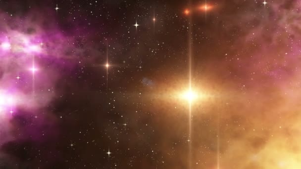 Nébuleuse et étoiles dans l'espace lointain — Video