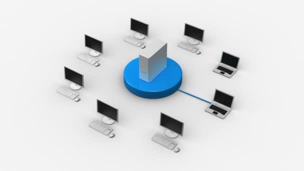 Diagrama de rede — Vídeo de Stock
